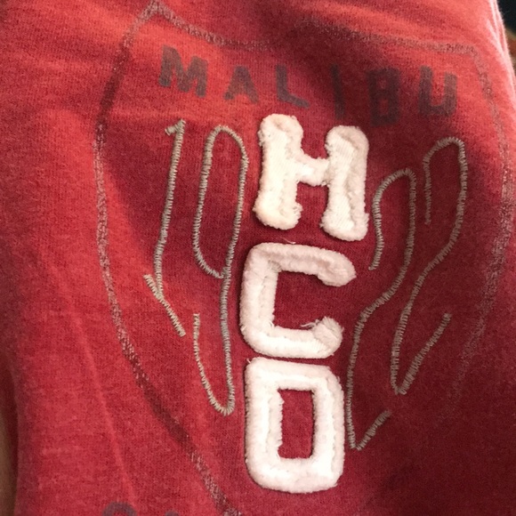 Hollister Malibu Tropical Graphic Brushed Cotton Muted Red Short Sleeve T-Shirt - Picture 5 of 11